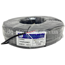 Кабель круглый 3х0.2 Multicom,черный, 100м