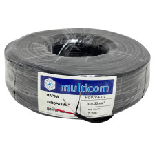 Кабель круглый 3х0.35 Multicom,черный, 100м