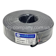 Кабель круглый 3х0.75 Multicom,черный, 100м