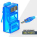 Коннектор RJ45 5e,6 cat проходной Zoerax,синий