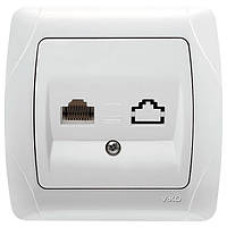 Розетка компьютерная одинарная(RJ45 Cat5e) Viko Carmen белая 90561032 Розетка компьютерная одинарная(RJ45 Cat5e) Viko Carmen белая 90561032