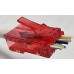 Коннектор RJ45 5e, 6 cat проходной Zoerax,красный