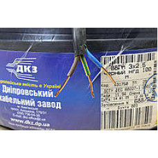 Кабель плоский ВВГ-нг 3х2,5 ДКЗ (ГОСТ),на метраж