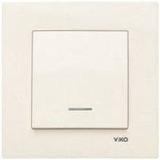 Выключатель с подсветкой Viko Karre бежевый 90960119 Выключатель с подсветкой Viko Karre бежевый 90960119