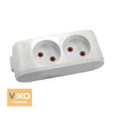 Колодка для удлинителя Viko multilet  на 2 гнезда, белая