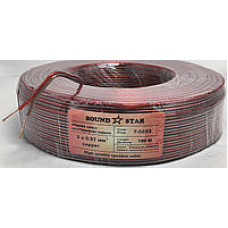 Кабель акустический медный Sound Star 2х0,57,черно-красный, 100м
