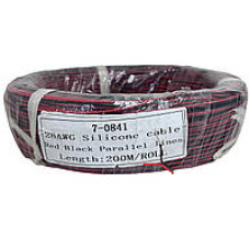 Провод силиконовый 2 жилы термостойкий 28AWG (2х0.08 мм²) красно-черный, бухта 200м Провод силиконовый 2 жилы термостойкий 28AWG (2х0.08 мм²) красно-черный, бухта 200м