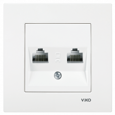 Розетка компьютерная двойная RJ45 Viko Karre Розетка компьютерная двойная RJ45 Viko Karre