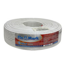 Антенный кабель Finmark  RG-6,белый, 100м